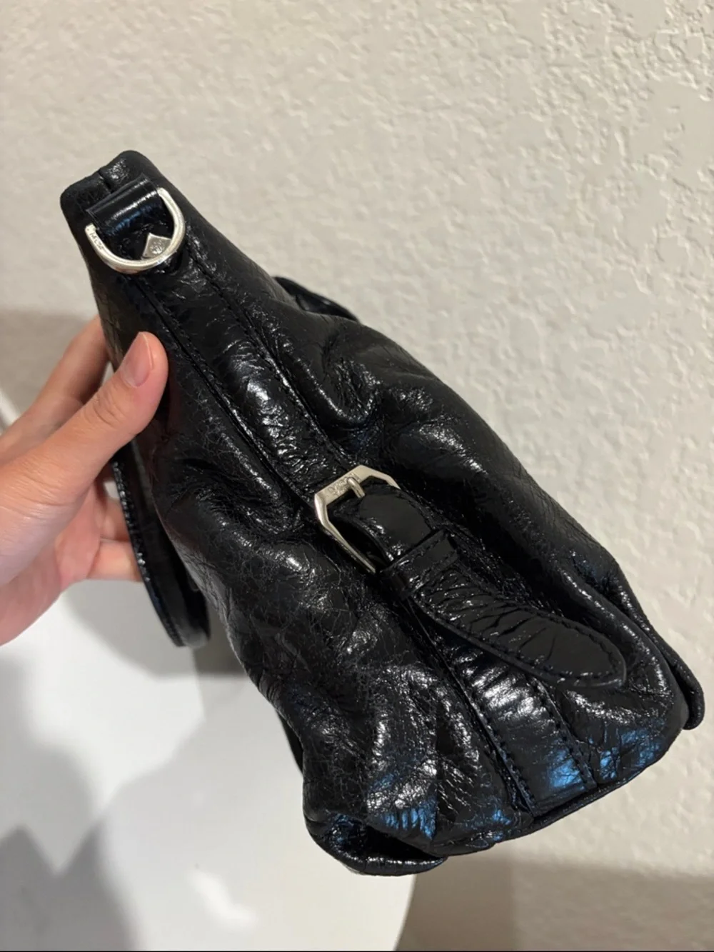 MCM Black Leather Satchel with Silver Hardware - Picture 5 of 12